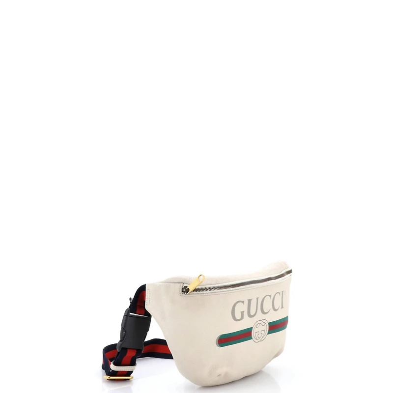Pre-Owned Gucci Medium Logo Belt Bag Printed Leather