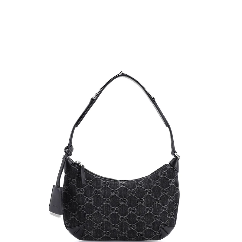 Pre-Owned Gucci Small Horsebit Slim Shoulder Bag Gg Denim with Leather
