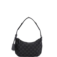 Pre-Owned Gucci Small Horsebit Slim Shoulder Bag Gg Denim with Leather