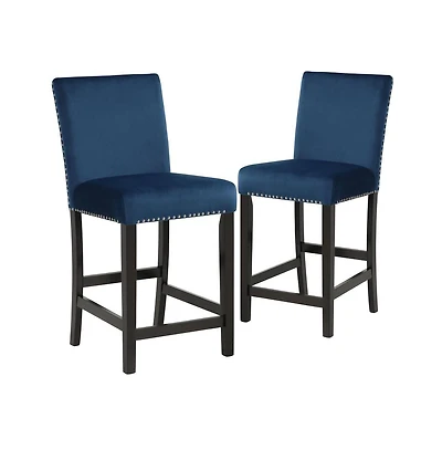 New Classic Furniture Celeste 39.5" Wood Counter Chair in (Set of 2)