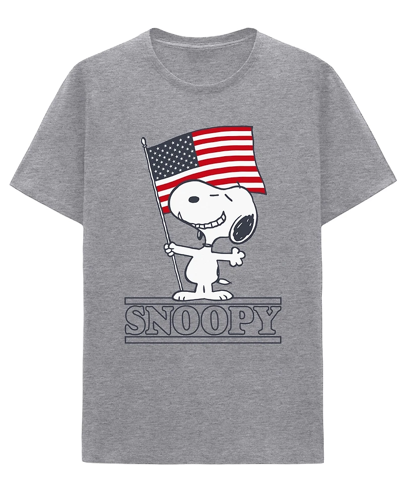Hybrid Apparel Men's Snoopy Americana Short-Sleeve T-Shirt