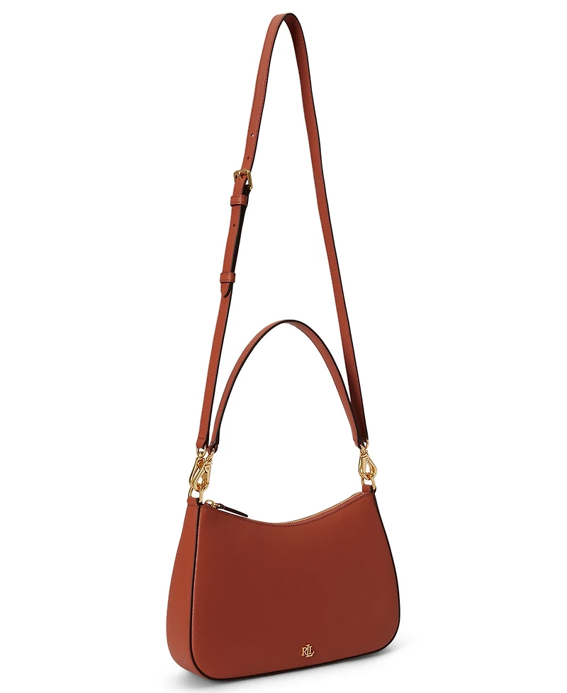 Lauren Ralph Lauren Danni Small Crosshatch Leather Slim Shoulder Handbag