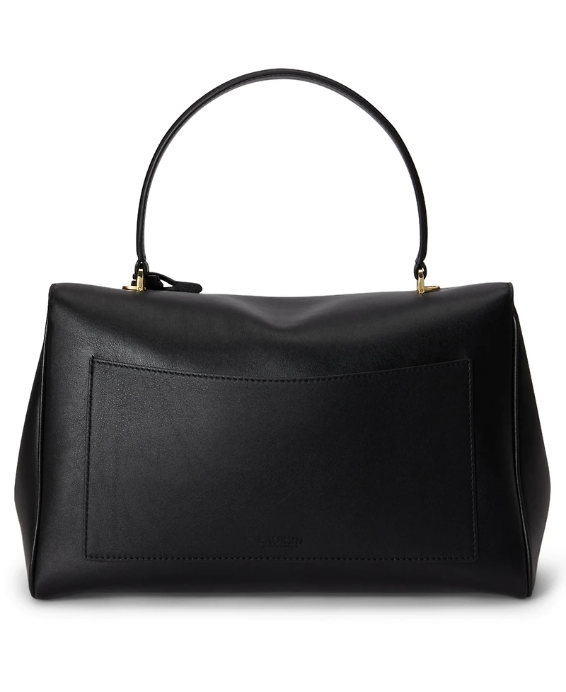 Lauren Ralph Lauren Farrah Soft Leather Medium Satchel Handbag