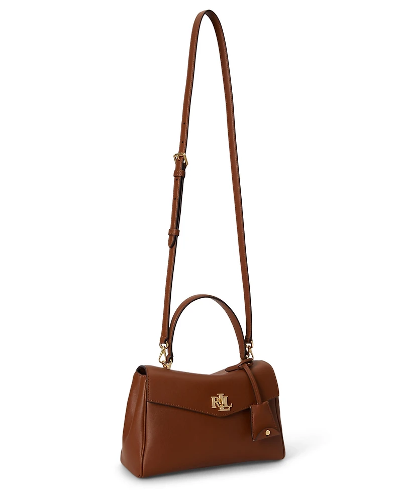 Lauren Ralph Lauren Farrah Leather Small Satchel Handbag