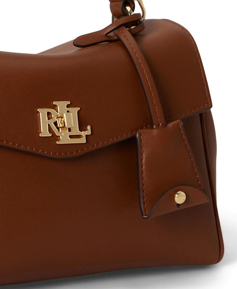 Lauren Ralph Lauren Farrah Leather Small Satchel Handbag