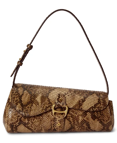 Lauren Ralph Lauren Tasha Embossed Leather East-West Small Shoulder Handbag