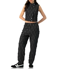 Ivonne Women's Straight-Leg Jeans with Distressed Detail