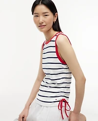 Tommy Hilfiger Women's Tie-Detail Sleeveless Cotton Top