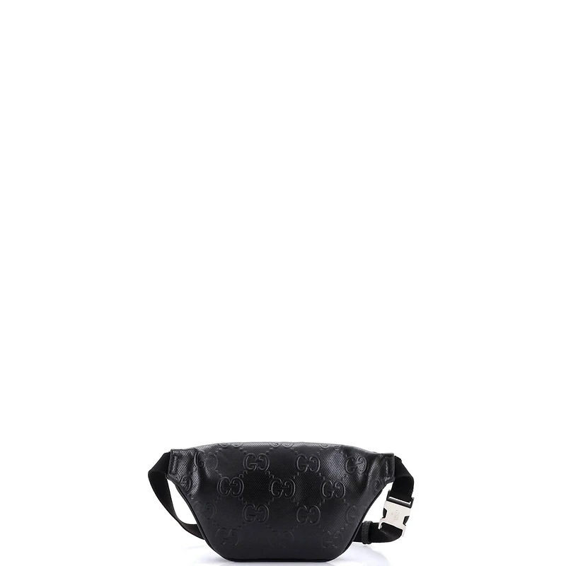 Pre-Owned Gucci Small Belt Bag Gg Embossed Perforated Leather