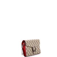 Pre-Owned Gucci Small Dionysus Chain Wallet Gg Coated Canvas