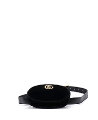 Pre-Owned Gucci Gg Marmont Belt Bag Matelasse Velvet