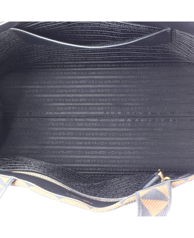 Pre-Owned Prada Horizontal Symbole Shopper Tote Jacquard