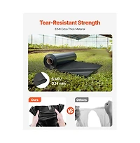 Sugift 10 x 100 feet 6 Mil Heavy Duty Plastic Sheeting Roll Vapor Barrier