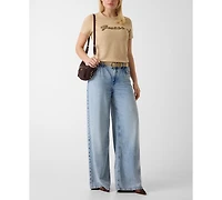 Guess Women's Beads Script Crewneck Cotton T-Shirt