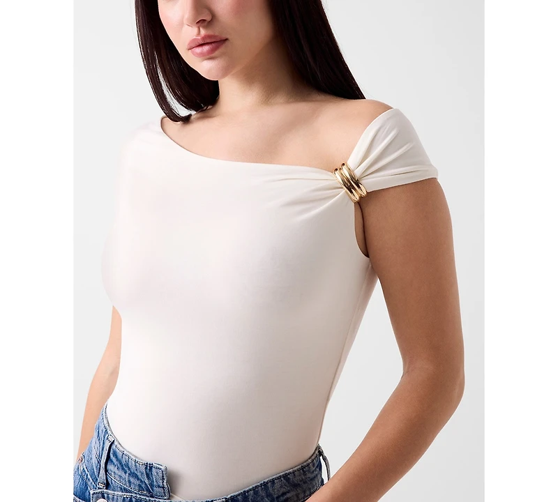 Guess Women's Suni Short-Sleeve Off-The-Shoulder Top