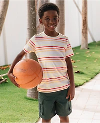Lands' End Boys Short Sleeve Stripe Crewneck T-Shirt
