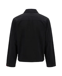 Modenaire Men's Embroidered Contrast-Trim Zip-Front Jacket