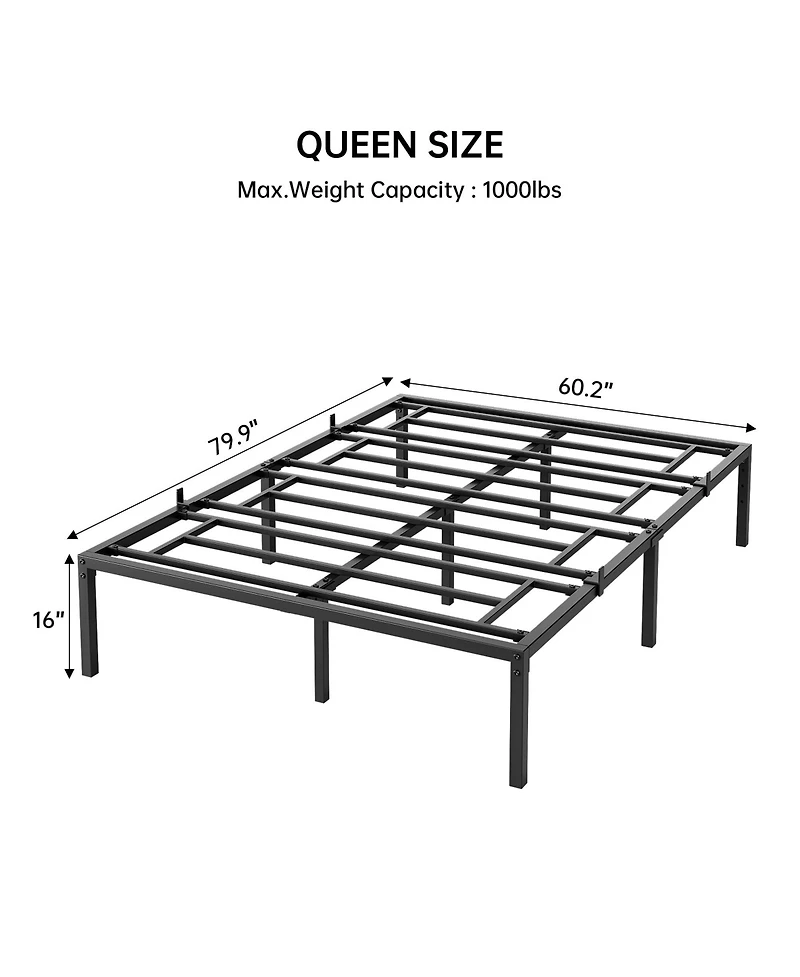 Homfan 16 Inch Heavy Duty Metal Bed Frame