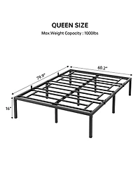 Homfan 16 Inch Heavy Duty Metal Bed Frame
