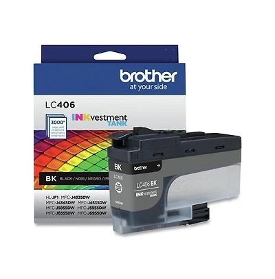 Brother LC406BKS INKvestment 3,000 Page-Yield