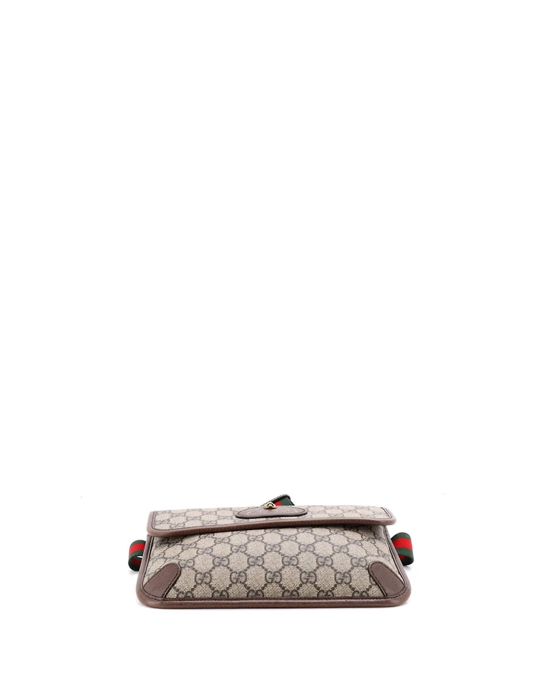 Pre-Owned Gucci Neo Vintage Flap Belt Bag Gg Coated Canvas