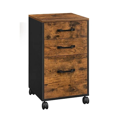 Slickblue Rolling 3 Drawer File Cabinet with Wheels for Office Organization