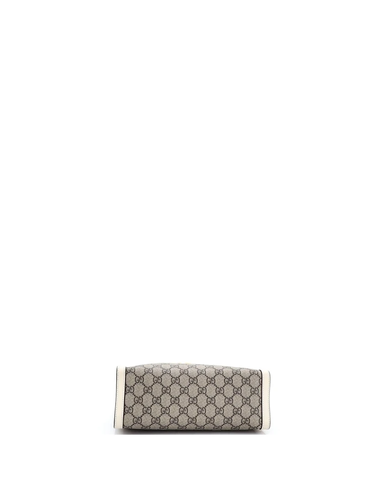 Pre-Owned Gucci Small Padlock Chain Tote Gg Coated Canvas with Leather