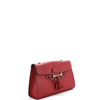 Pre-Owned Gucci Medium Emily Chain Flap Bag Microguccissima Leather