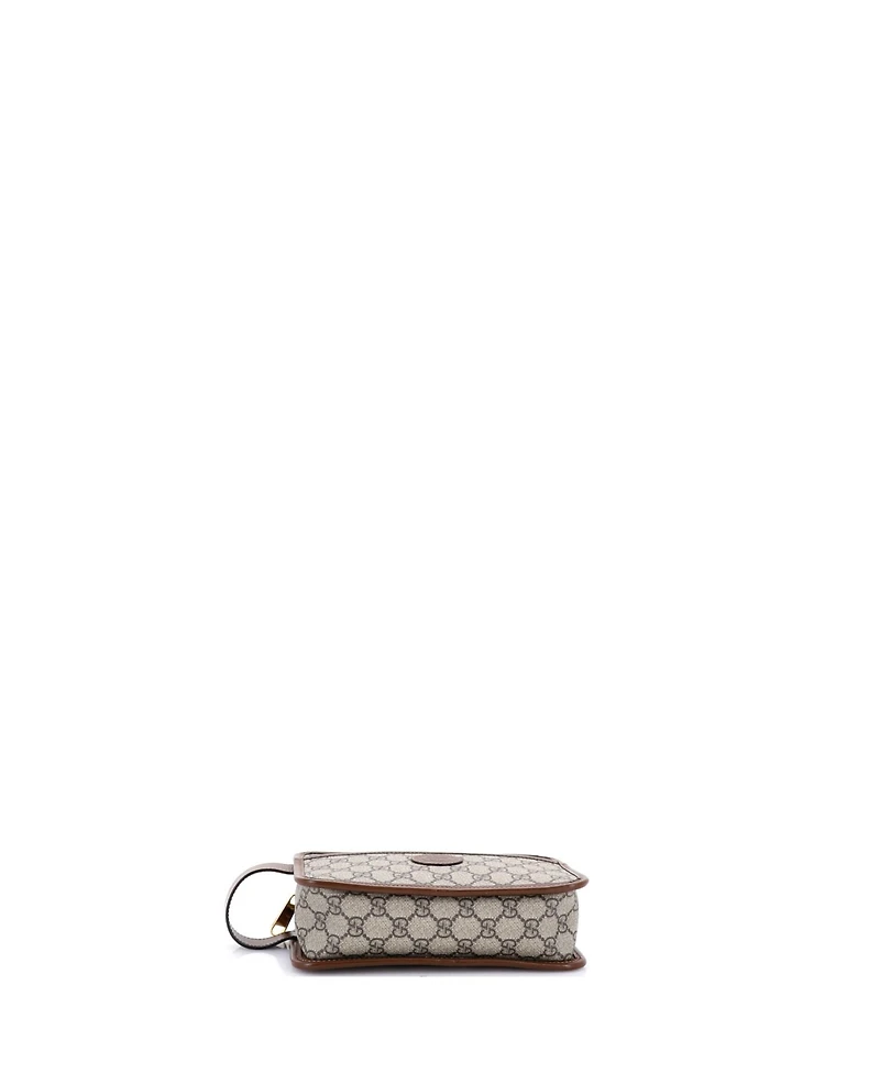 Pre-Owned Gucci Mini Interlocking G Patch Camera Bag Gg Coated Canvas