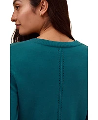 Celtic & Co. Women's Fine Knit Merino Crew Neck Cardigan