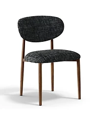Modern Chenille Upholstered Dining Side Chairs Set of 4, Armless