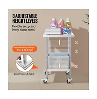 Sugift Stainless Steel Work Table 24x24x40 in Commercial Food Prep Table with Casters