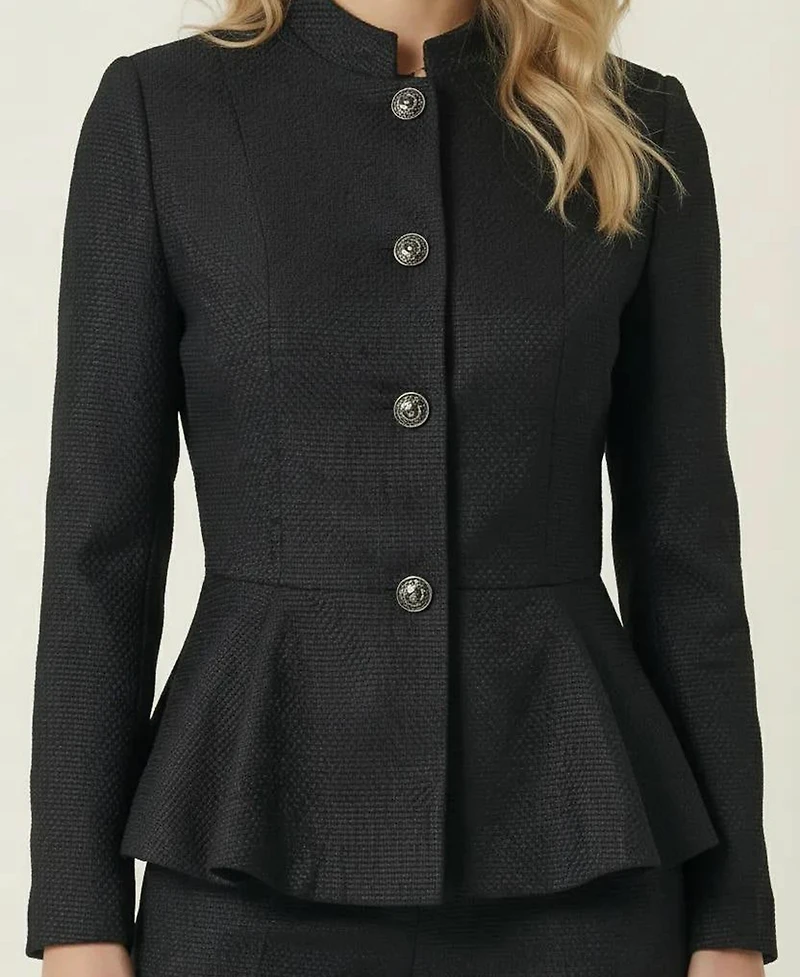 Modenaire Women's Textured Peplum Blazer