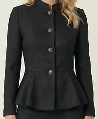 Modenaire Women's Textured Peplum Blazer