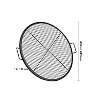 Sugift 36 in Round Fire Pit Grill Grate X-Marks Heavy Duty Steel Camp Bbq Grate