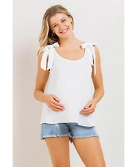 Hello Miz Maternity Adjustable Tie-Shoulder Tank Top
