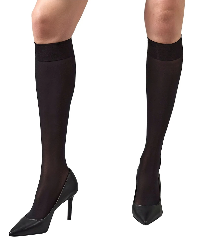 Women's Second Skin Semi Opaque Knee Highs Sock