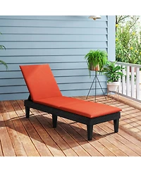 Slickblue Patio Recliner Chaise Lounge Chair with 6-Position Adjustable Back Support