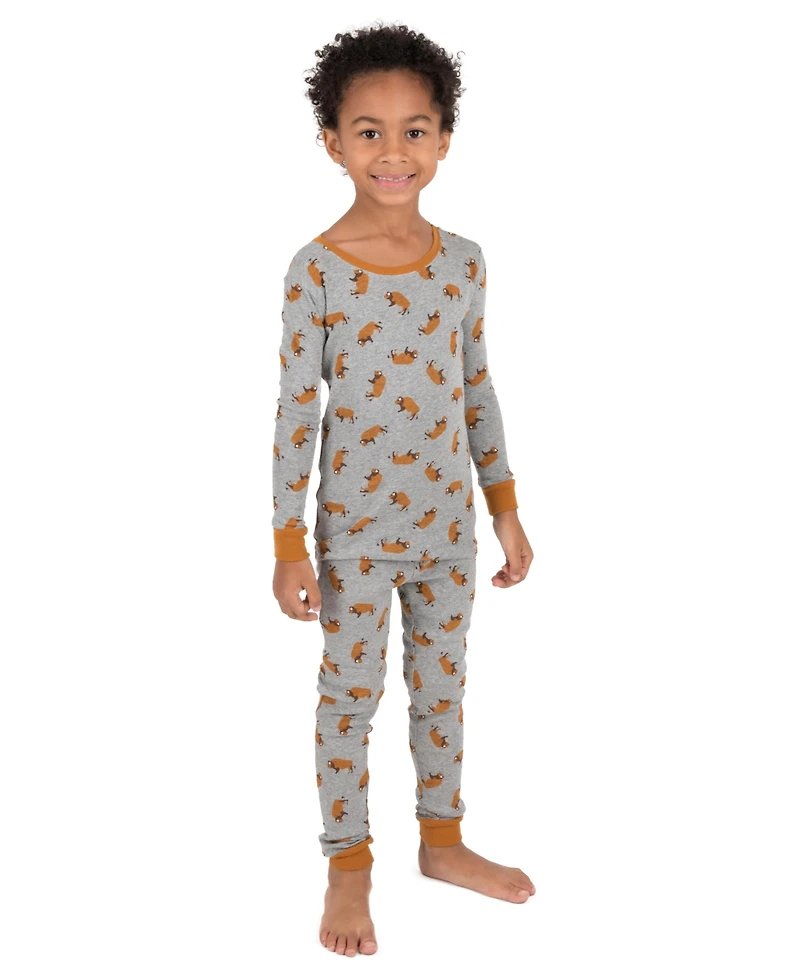 Leveret Toddler Boys Matching Family Two-Piece Cotton Long Sleeve Shirt and Pants Pajama Set 2T-5T - Animal Nature Prints