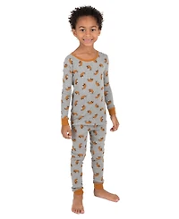 Leveret Toddler Boys Matching Family Two-Piece Cotton Long Sleeve Shirt and Pants Pajama Set 2T-5T - Animal Nature Prints