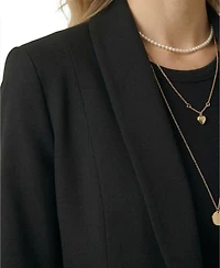 Modenaire Women's Beaded Cropped Shawl-Collar Blazer