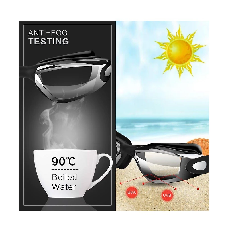 Gnuadz Swim Goggles Nose Clip Earplugs Cap Case Aqua