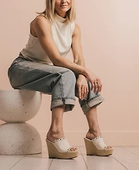 Journee Collection Women's Yari Platform Espadrille Wedge Sandals