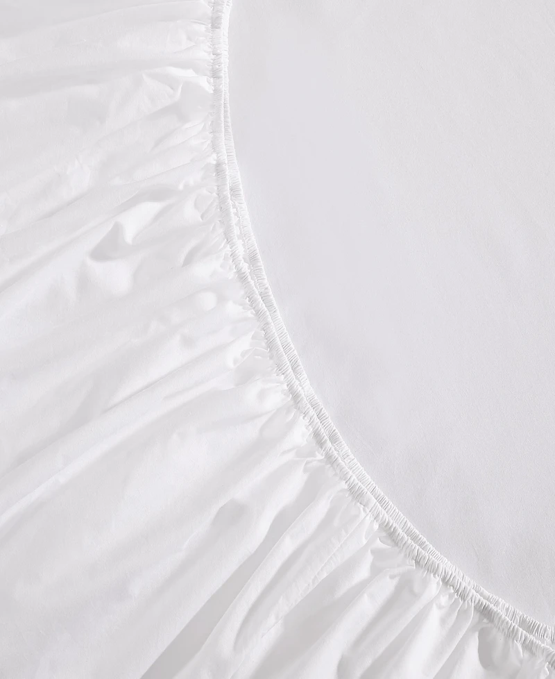 Tommy Hilfiger Essentials 300-Thread Count Solid Cotton Percale Fitted Sheet