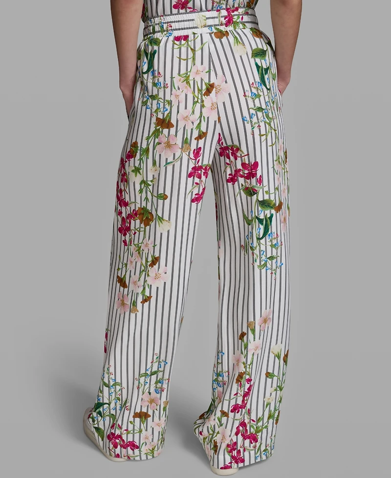 Karl Lagerfeld Paris Women's Soft Mid-Rise Pull-On Pants