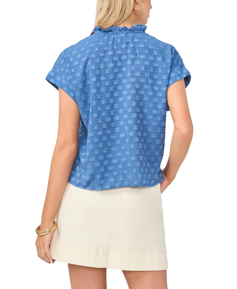 Vince Camuto Women's V-Neck Short-Sleeve Top