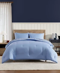 Tommy Hilfiger Core Solid Washed Microfiber -Pc. Comforter Set