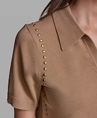 Karl Lagerfeld Paris Petite Short-Sleeve Sweater