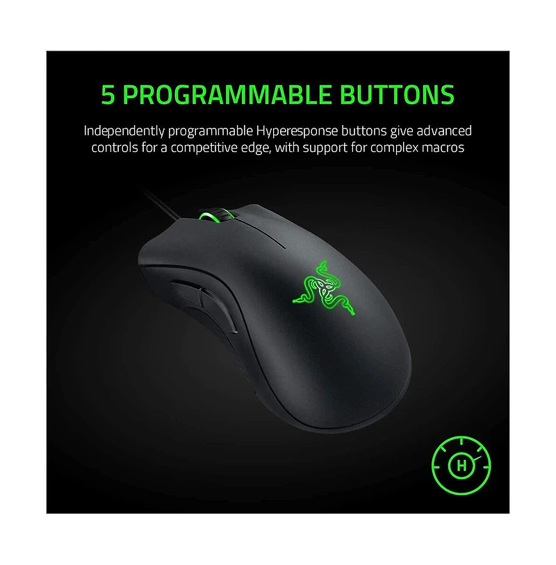 DeathAdder Essential Wired Ergonomic Gaming Mouse - Black
