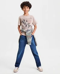 Abercrombie Kids Boys 8 20 Logo Full Zip Hoodie World Champion Bike Tee Straight Fit Jeans